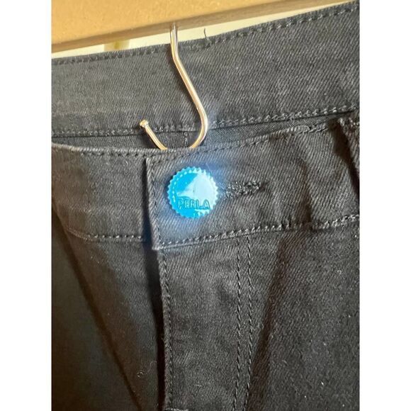 PERI.A Black Gold Digger Embroidered Stretch Denim Jeans Women Sz. 25 - Picture 3 of 8